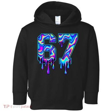 Trippy Swirl Six Seven Drip 6-7 Meme 67 Slang Toddler Hoodie