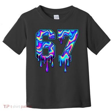 Trippy Swirl Six Seven Drip 6-7 Meme 67 Slang Toddler T-Shirt