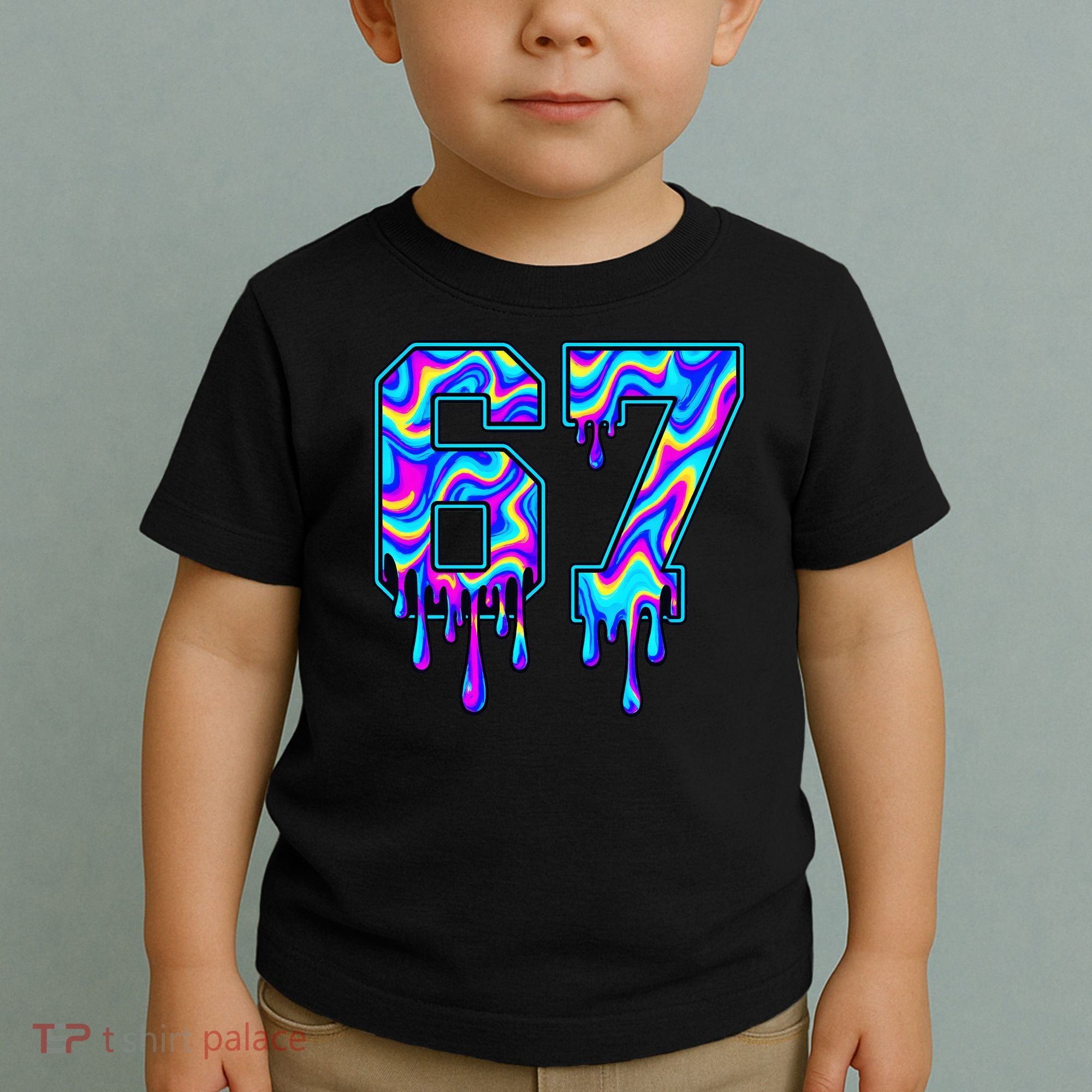 Trippy Swirl Six Seven Drip 6-7 Meme 67 Slang Toddler T-Shirt