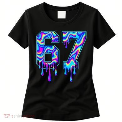 Trippy Swirl Six Seven Drip 6-7 Meme 67 Slang Women's T-Shirt