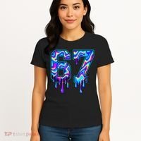 Trippy Swirl Six Seven Drip 6-7 Meme 67 Slang Women's T-Shirt thumb 4