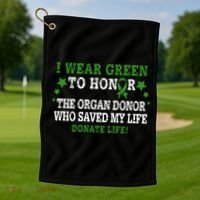 TRANSPLANT SURGERY SURVIVOR Golf Towel thumb 1