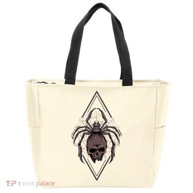 Tarantula Skull Spider Tote Bag