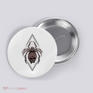 Tarantula Skull Spider Button