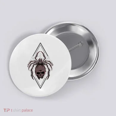 Tarantula Skull Spider Button