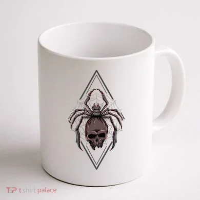 Tarantula Skull Spider Coffee Mug back