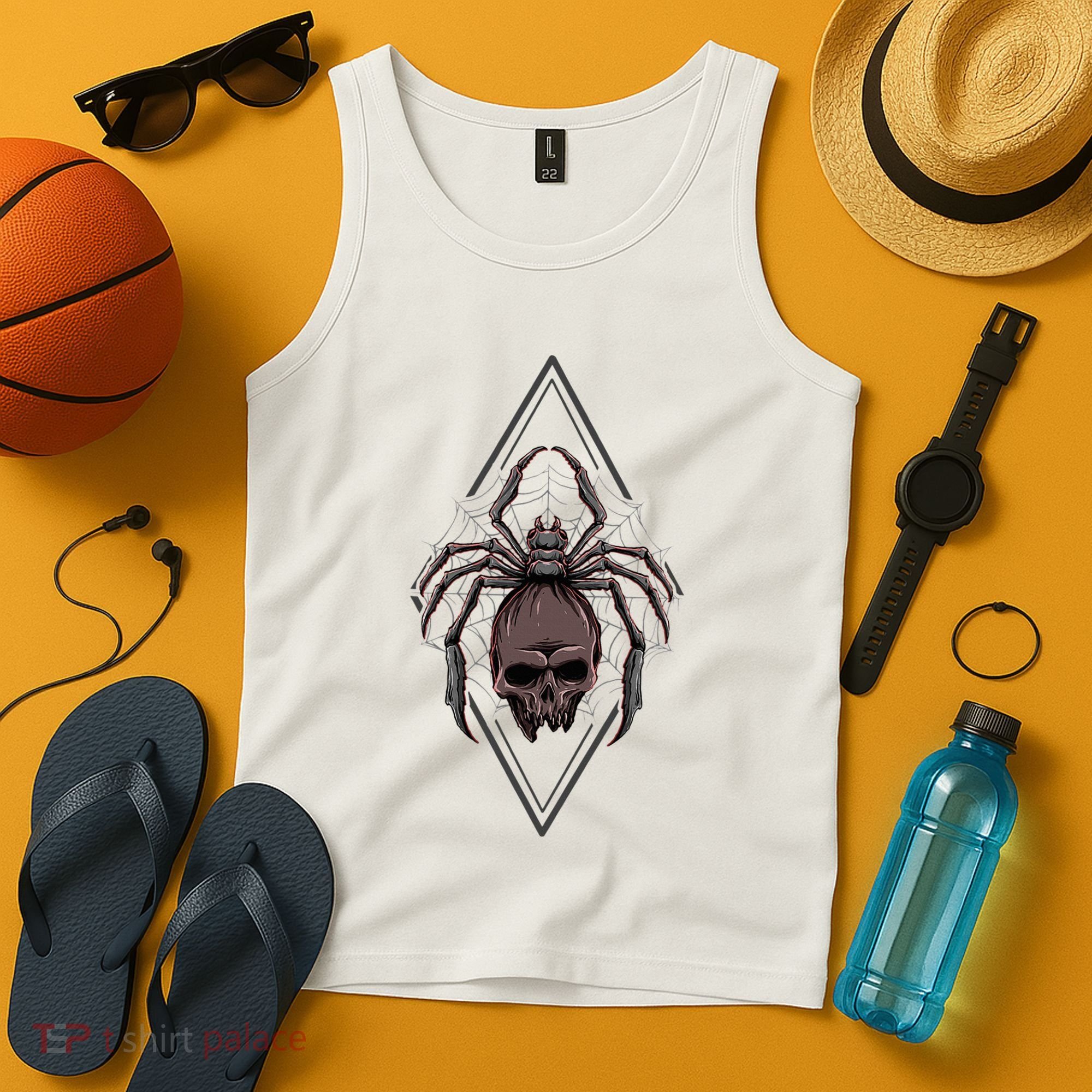 Tarantula Skull Spider Tank Top