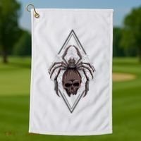 Tarantula Skull Spider Golf Towel thumb 1