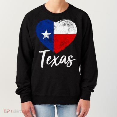 Texas Strong State Flag Heart Women's Sweatshirt