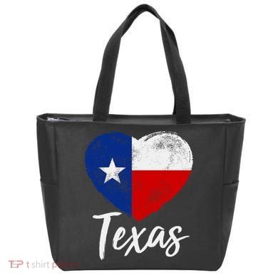 Texas Strong State Flag Heart Bag