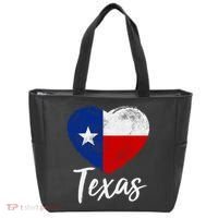 Texas Strong State Flag Heart Tote Bag thumb 0