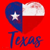 Texas Strong State Flag Heart Santa Hat thumb 1