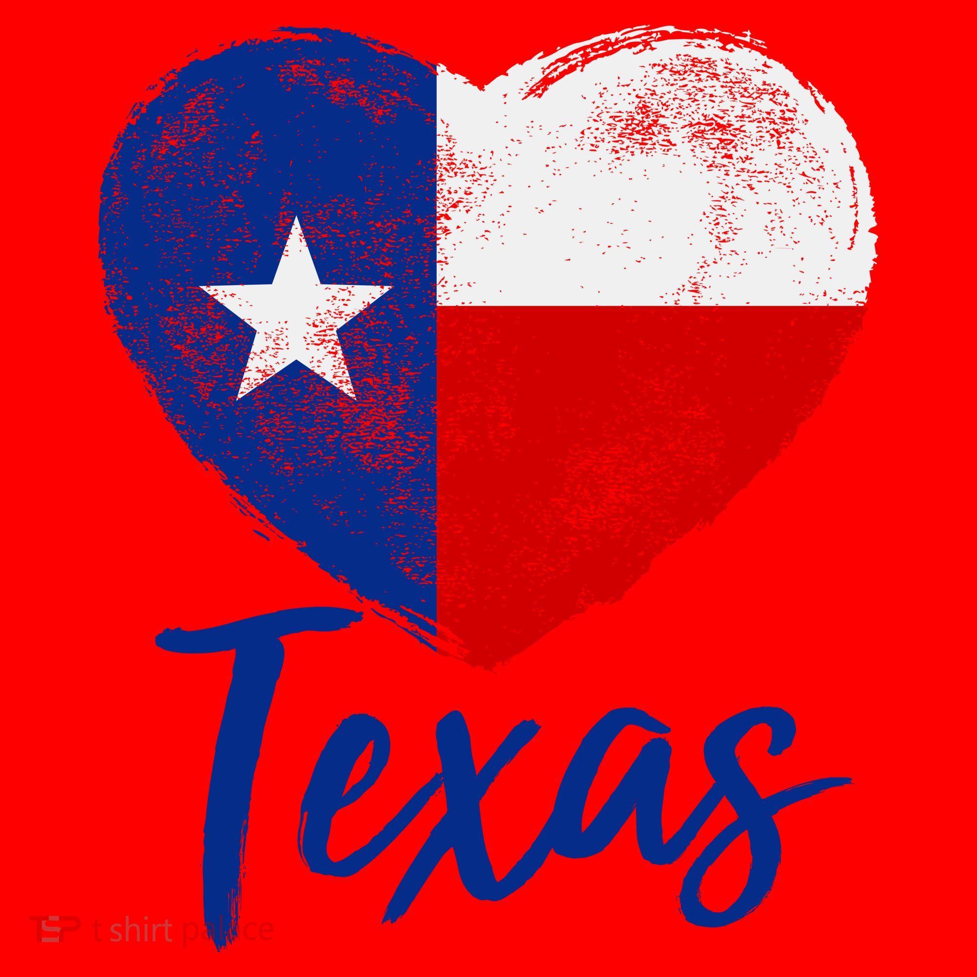 Texas Strong State Flag Heart Santa Hat