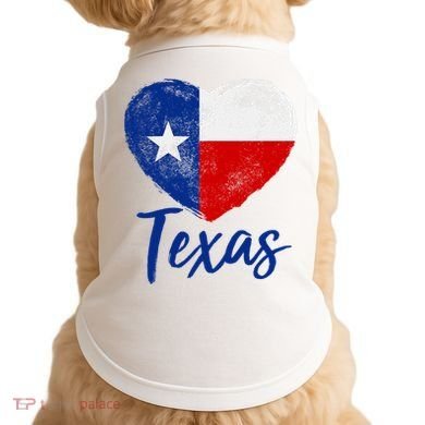 Texas Strong State Flag Heart Doggie Tank