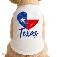 Texas Strong State Flag Heart Doggie Tank thumb 0