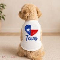 Texas Strong State Flag Heart Doggie Tank thumb 2