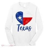 Texas Strong State Flag Heart Long Sleeve Shirt thumb 0