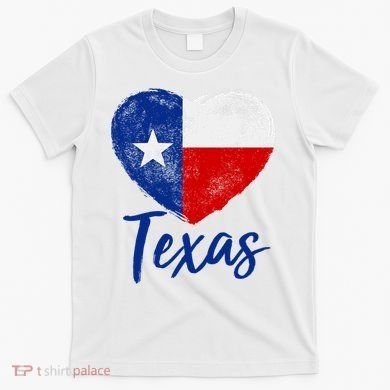 Texas Strong State Flag Heart T-Shirt