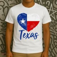 Texas Strong State Flag Heart T-Shirt thumb 3