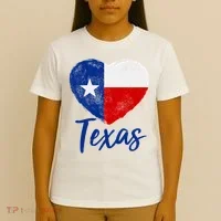 Texas Strong State Flag Heart T-Shirt thumb 4