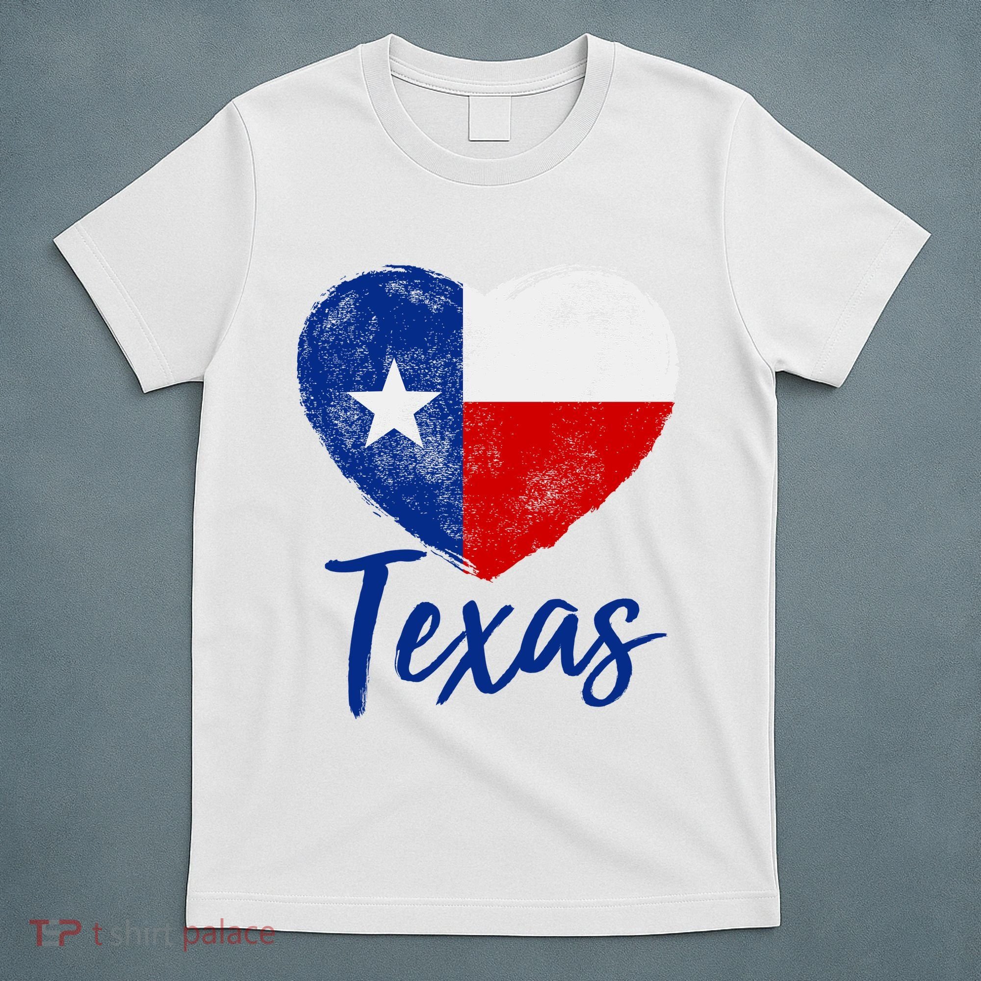 Texas Strong State Flag Heart T-Shirt