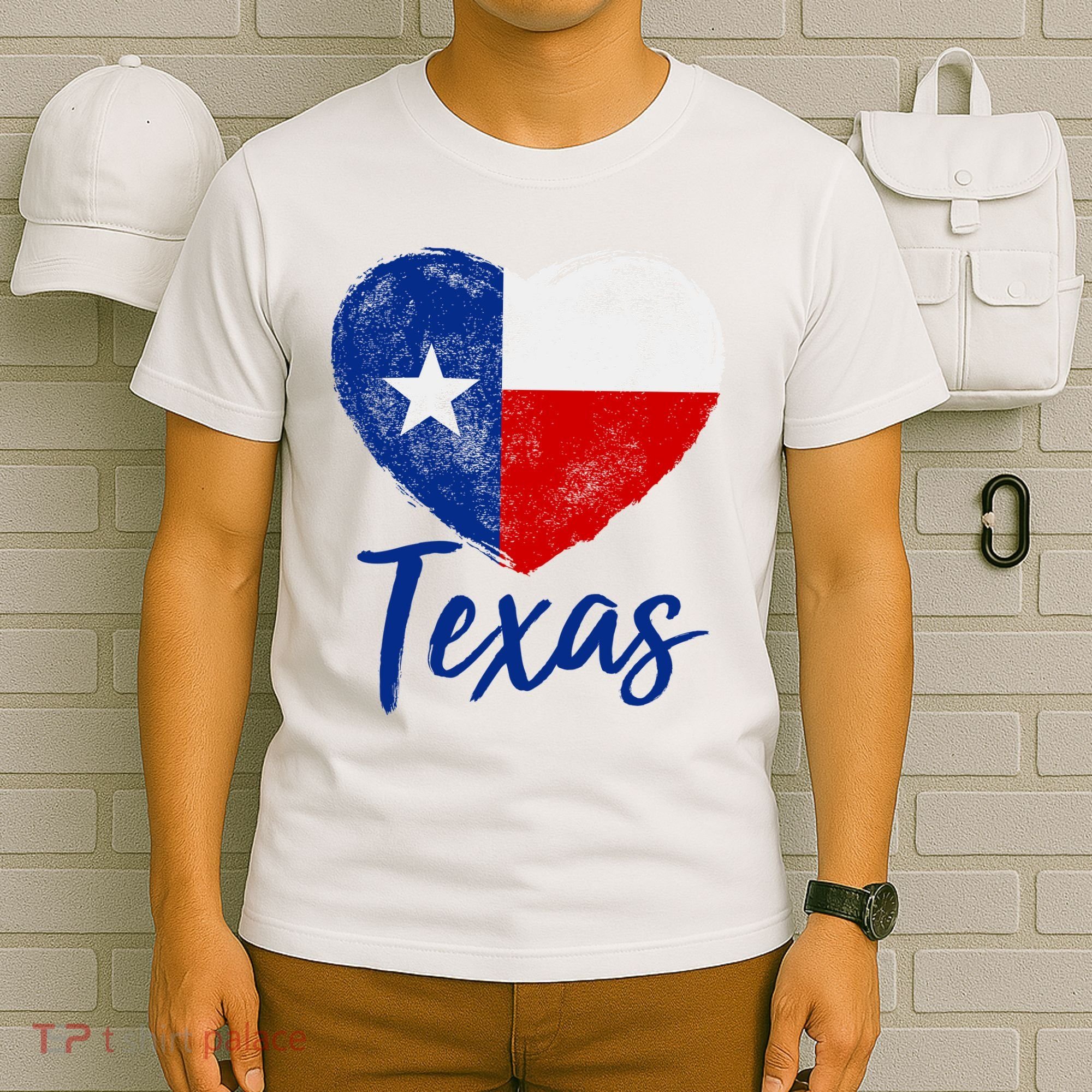 Texas Strong State Flag Heart T-Shirt