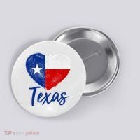 Texas Strong State Flag Heart Button thumb 0
