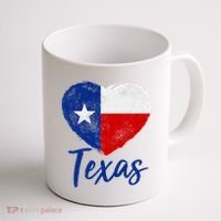 Texas Strong State Flag Heart Coffee Mug thumb 1
