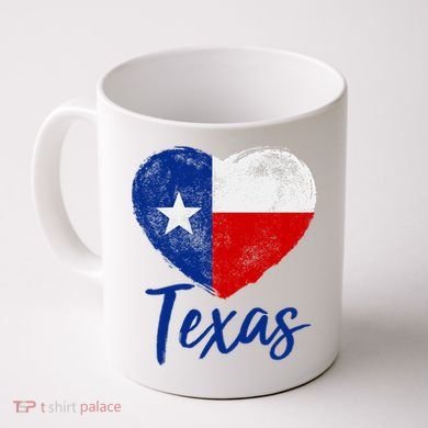 Texas Strong State Flag Heart Coffee Mug