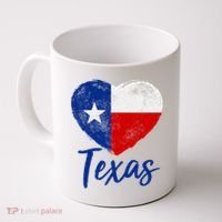 Texas Strong State Flag Heart Coffee Mug thumb 0