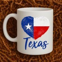 Texas Strong State Flag Heart Coffee Mug thumb 2