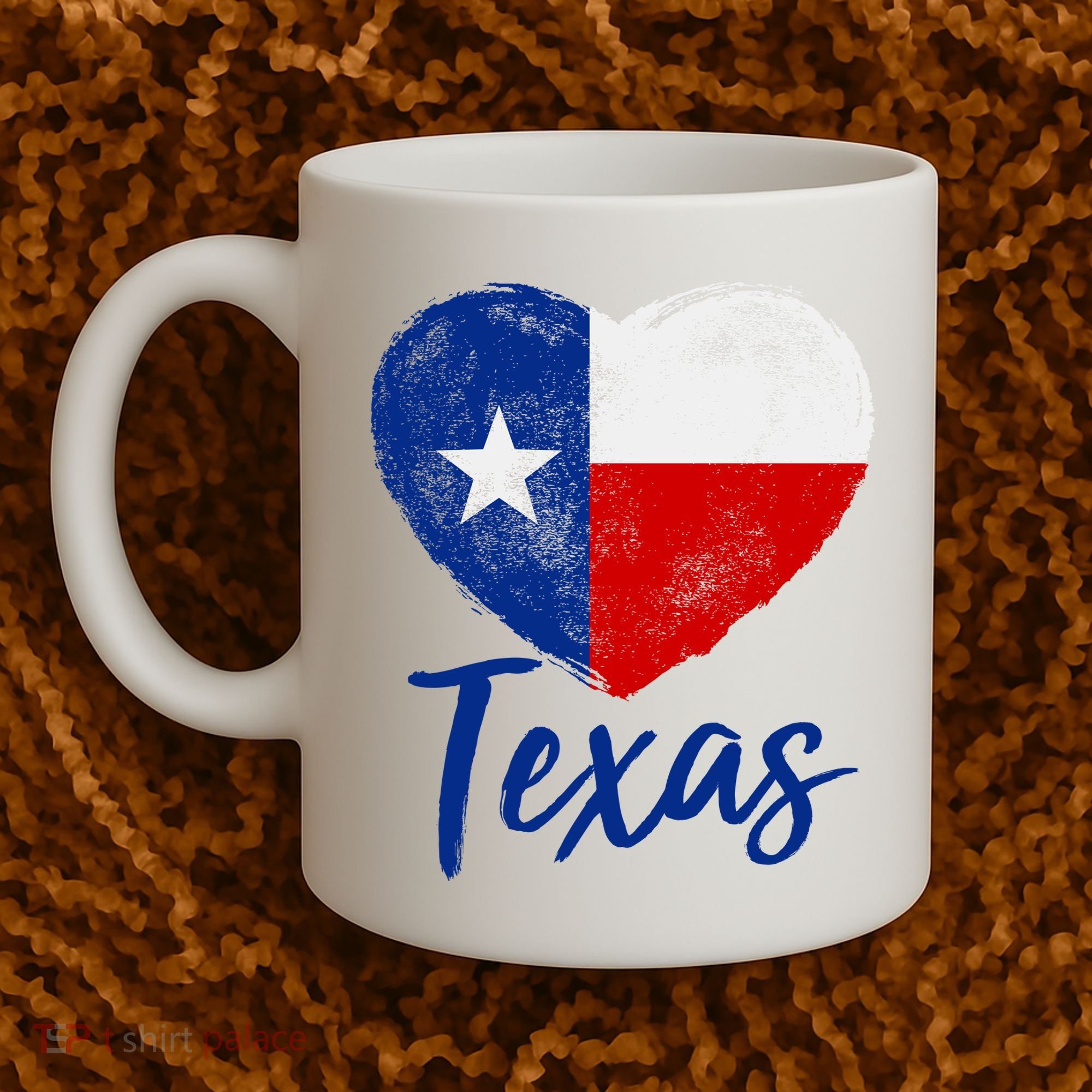 Texas Strong State Flag Heart Coffee Mug