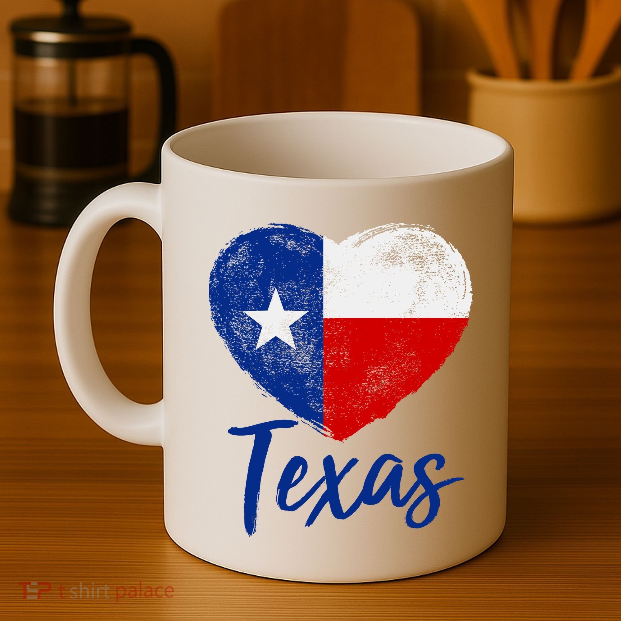 Texas Strong State Flag Heart Coffee Mug