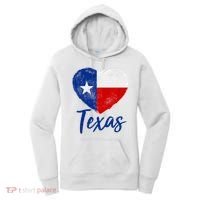 Texas Strong State Flag Heart Women's Hoodie thumb 0