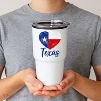 Texas Strong State Flag Heart Tumbler thumb 2