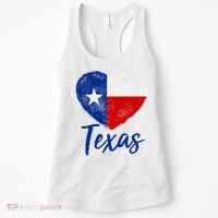 Texas Strong State Flag Heart Women's Tank Top thumb 0