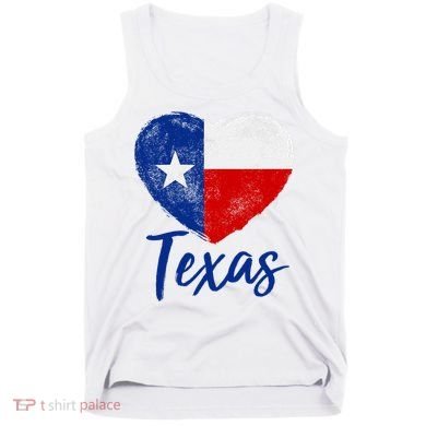 Texas Strong State Flag Heart Tank Top