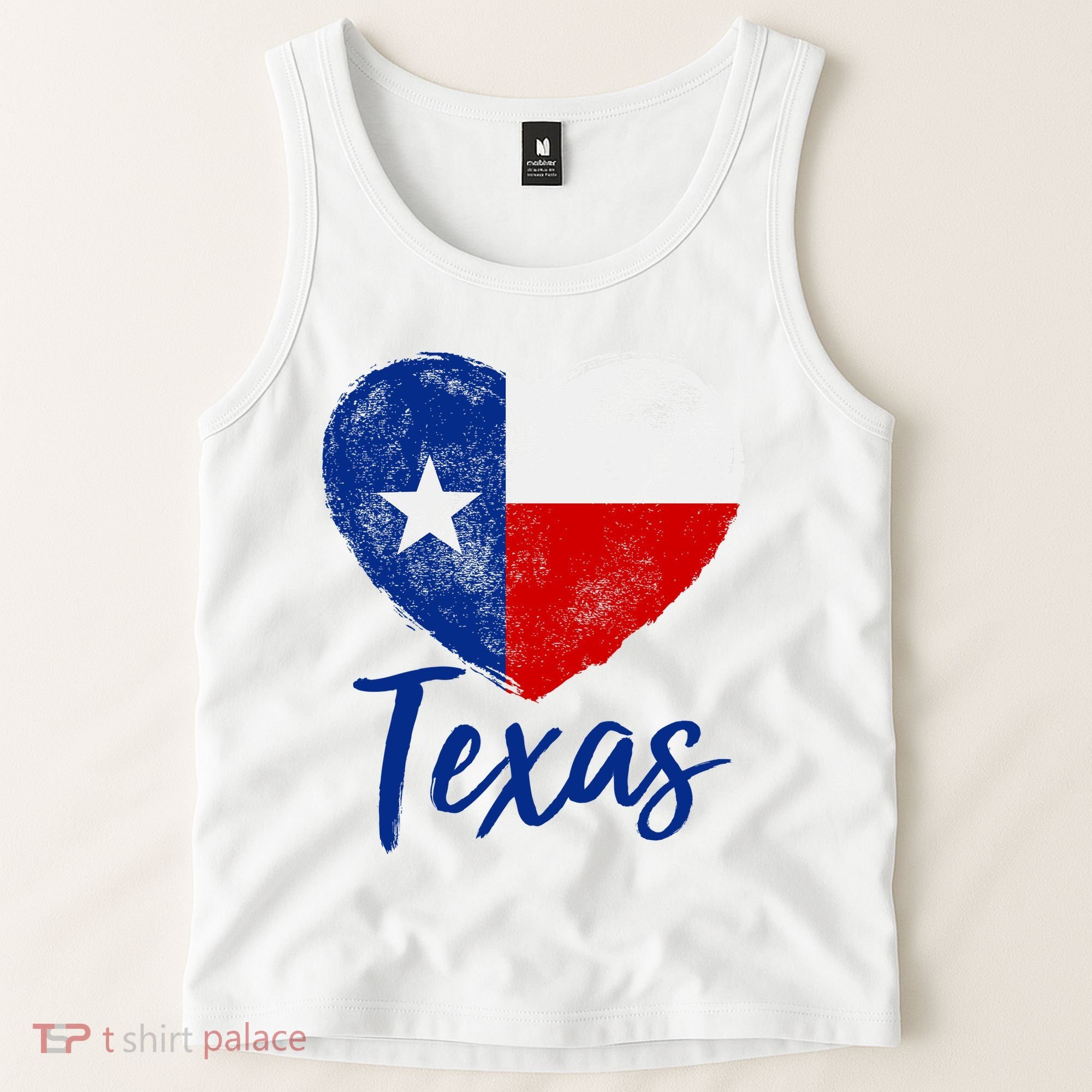 Texas Strong State Flag Heart Tank Top