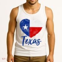 Texas Strong State Flag Heart Tank Top thumb 3