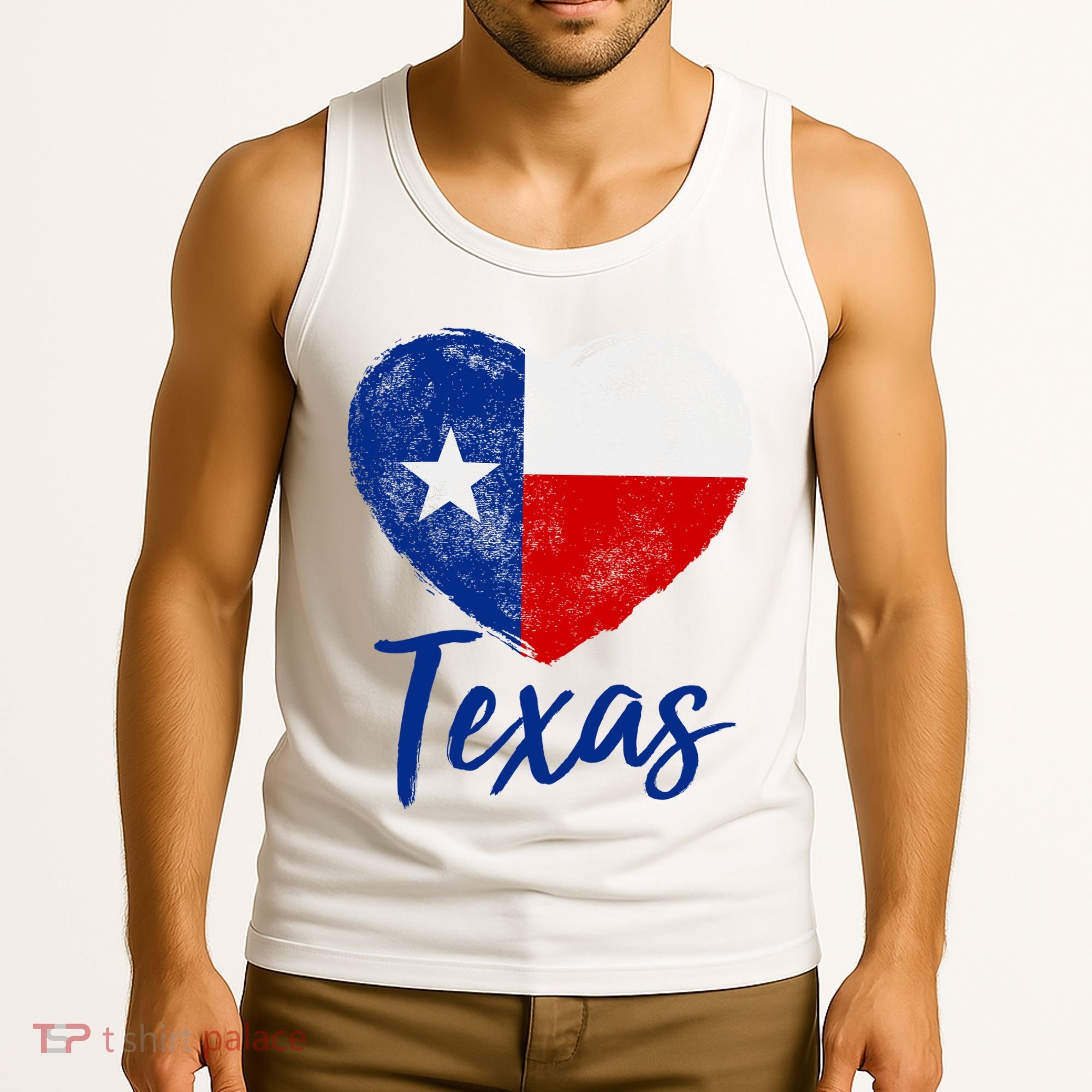 Texas Strong State Flag Heart Tank Top