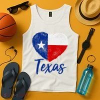 Texas Strong State Flag Heart Tank Top thumb 4