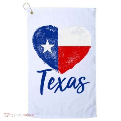 Texas Strong State Flag Heart Golf Towel