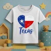 Texas Strong State Flag Heart Toddler T-Shirt thumb 3