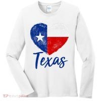 Texas Strong State Flag Heart Women's Long Sleeve Shirt thumb 0