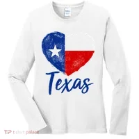 Texas Strong State Flag Heart Women's Long Sleeve Shirt thumb 0