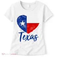 Texas Strong State Flag Heart Women's T-Shirt thumb 0