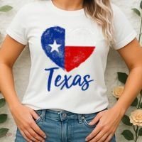 Texas Strong State Flag Heart Women's T-Shirt thumb 2
