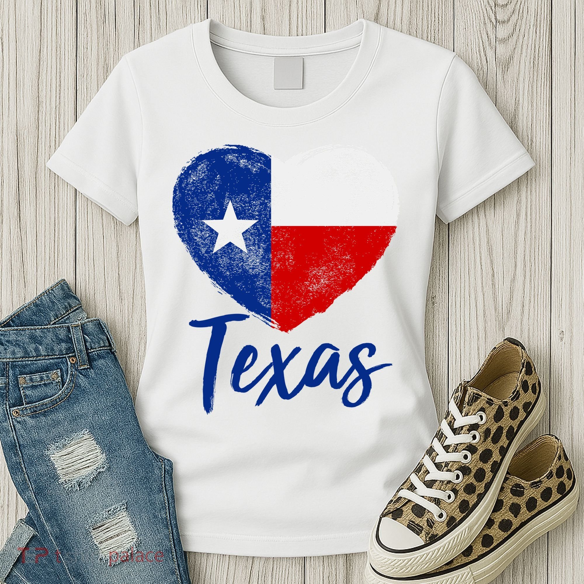 Texas Strong State Flag Heart Women's T-Shirt
