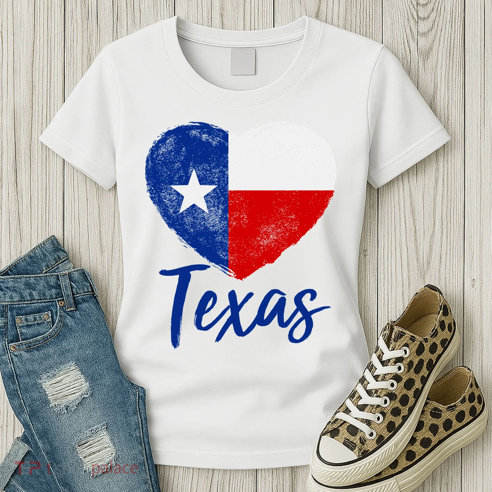 Texas Strong State Flag Heart Women's T-Shirt