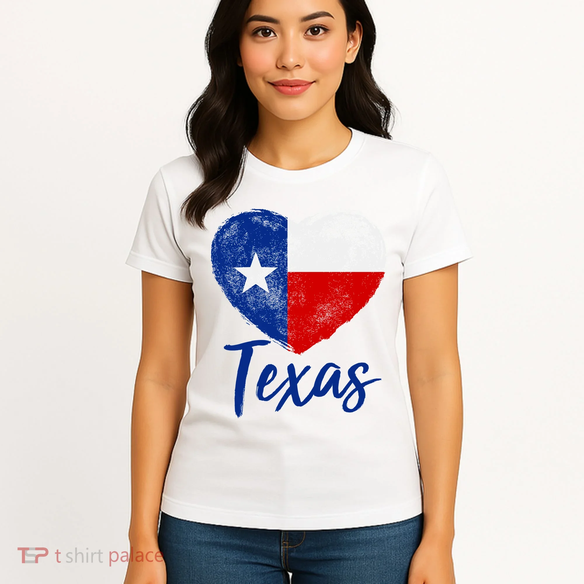 Texas Strong State Flag Heart Women's T-Shirt